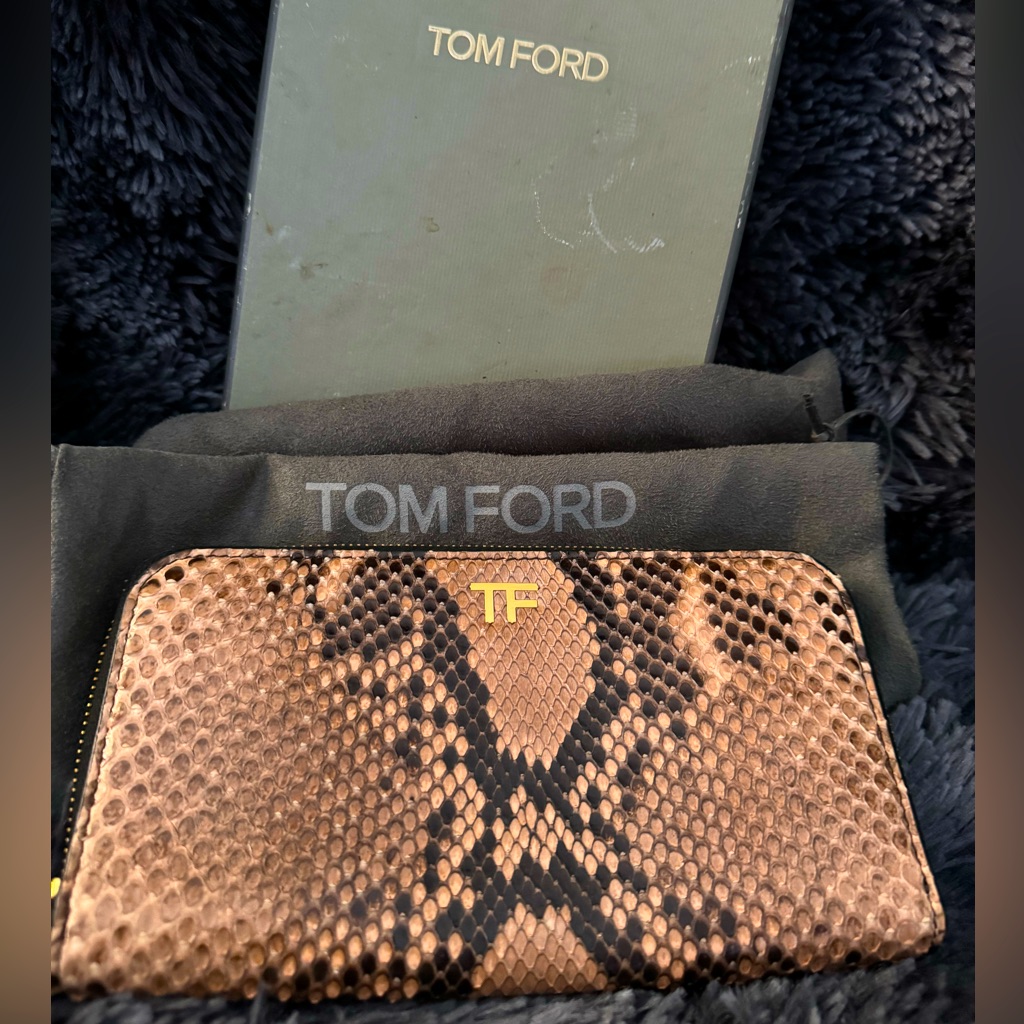 Tom Ford Python Zip Wallet